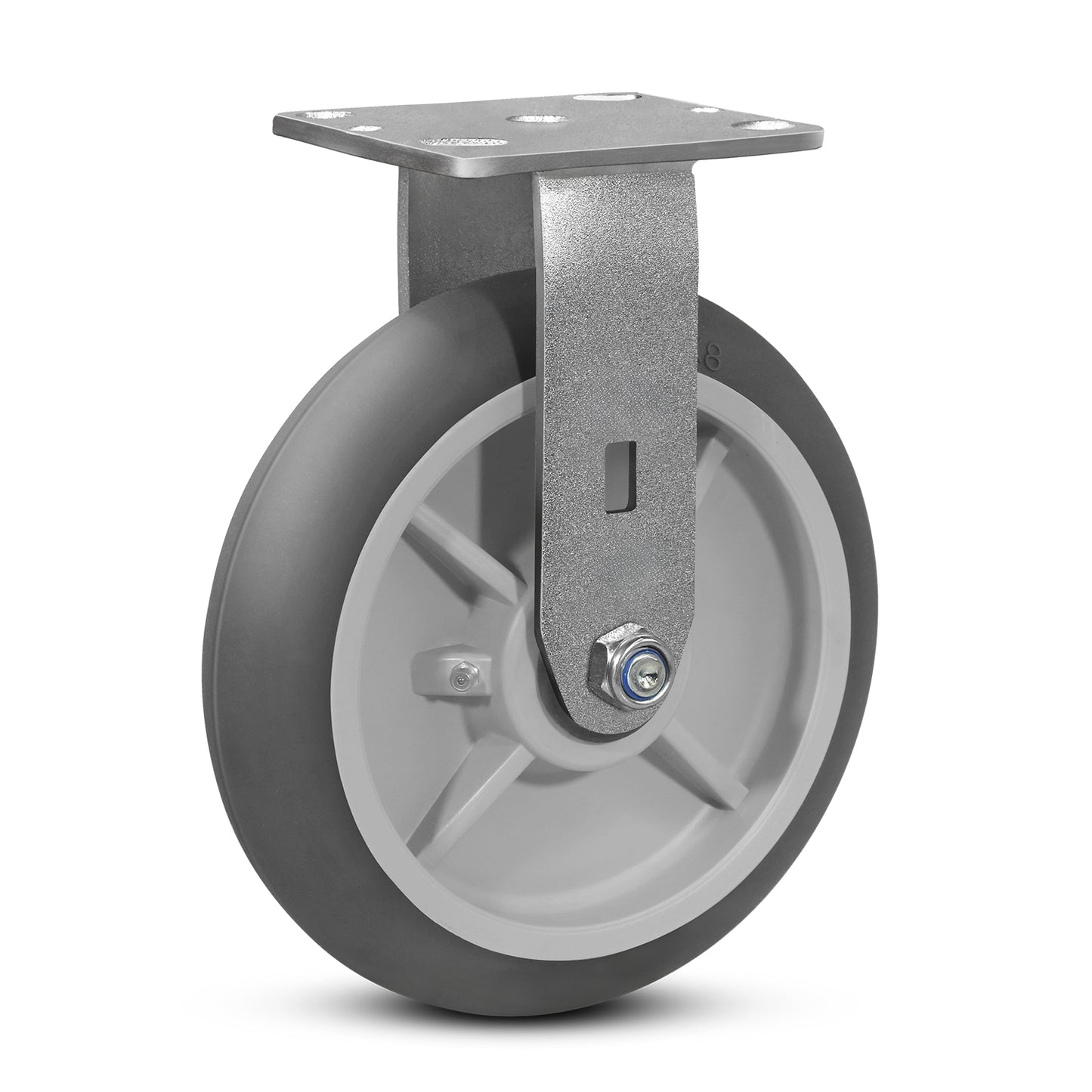 Crowned Thermoplastic Rubber Caster Wheels,2000lbs Capacity Set of 4,Industrial casters for Drywall/Sheetrock Carts & Dollies, 2 Brake & 2 Rigid