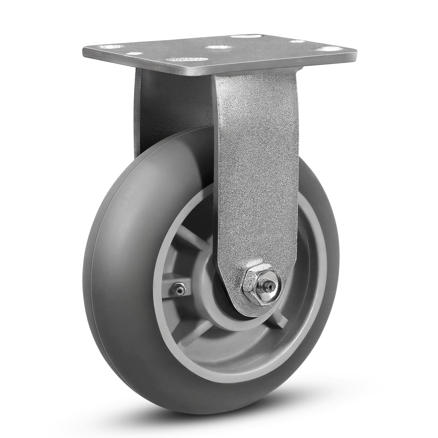 Crowned Thermoplastic Rubber Caster Wheels,2000lbs Capacity Set of 4,Industrial casters for Drywall/Sheetrock Carts & Dollies, 2 Brake & 2 Rigid