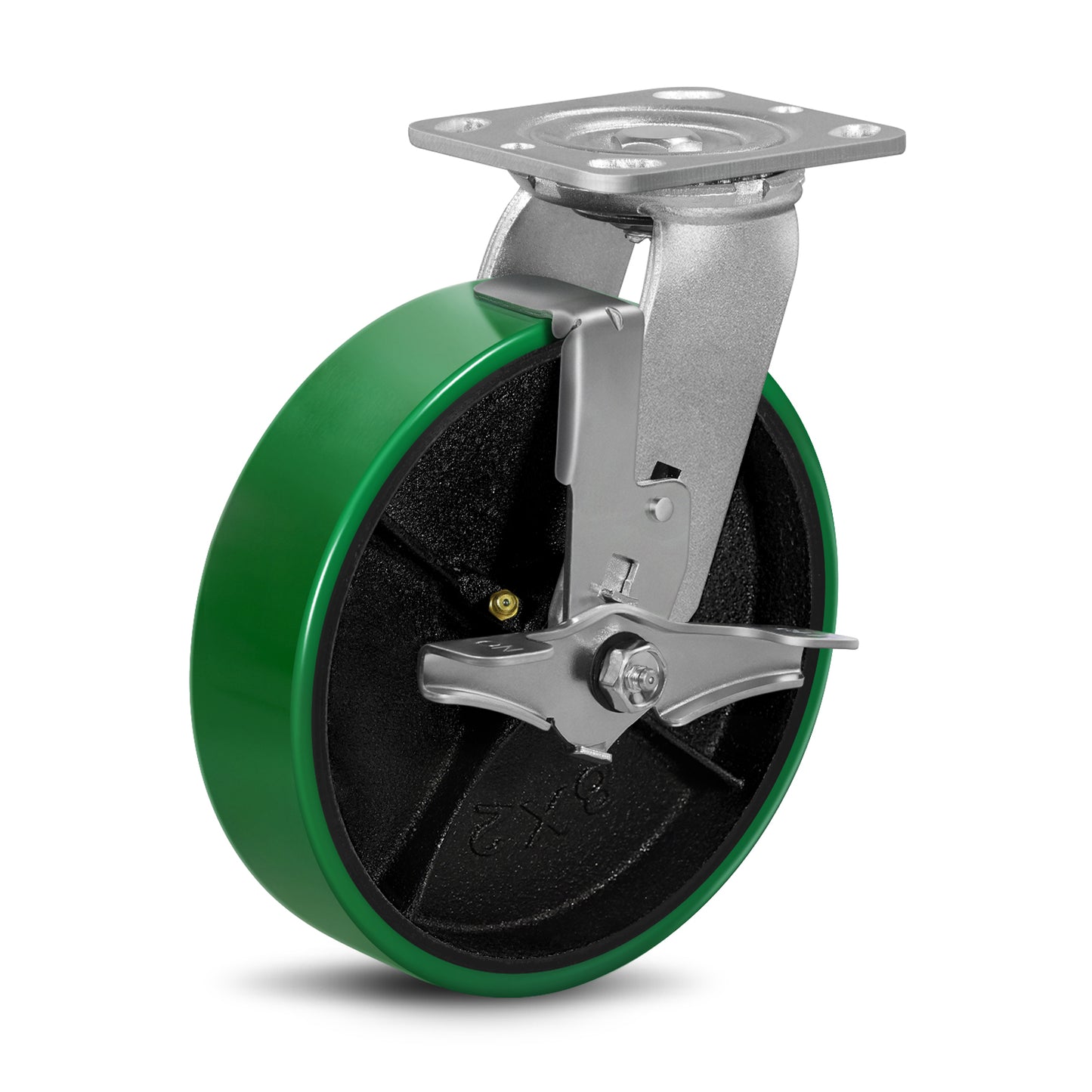 Industrial Heavy Duty Casters ,Polyurethane Tread Cast Iron Casters,Caster Wheels for Toolboxes, Tool Carts and Heavy Equipment