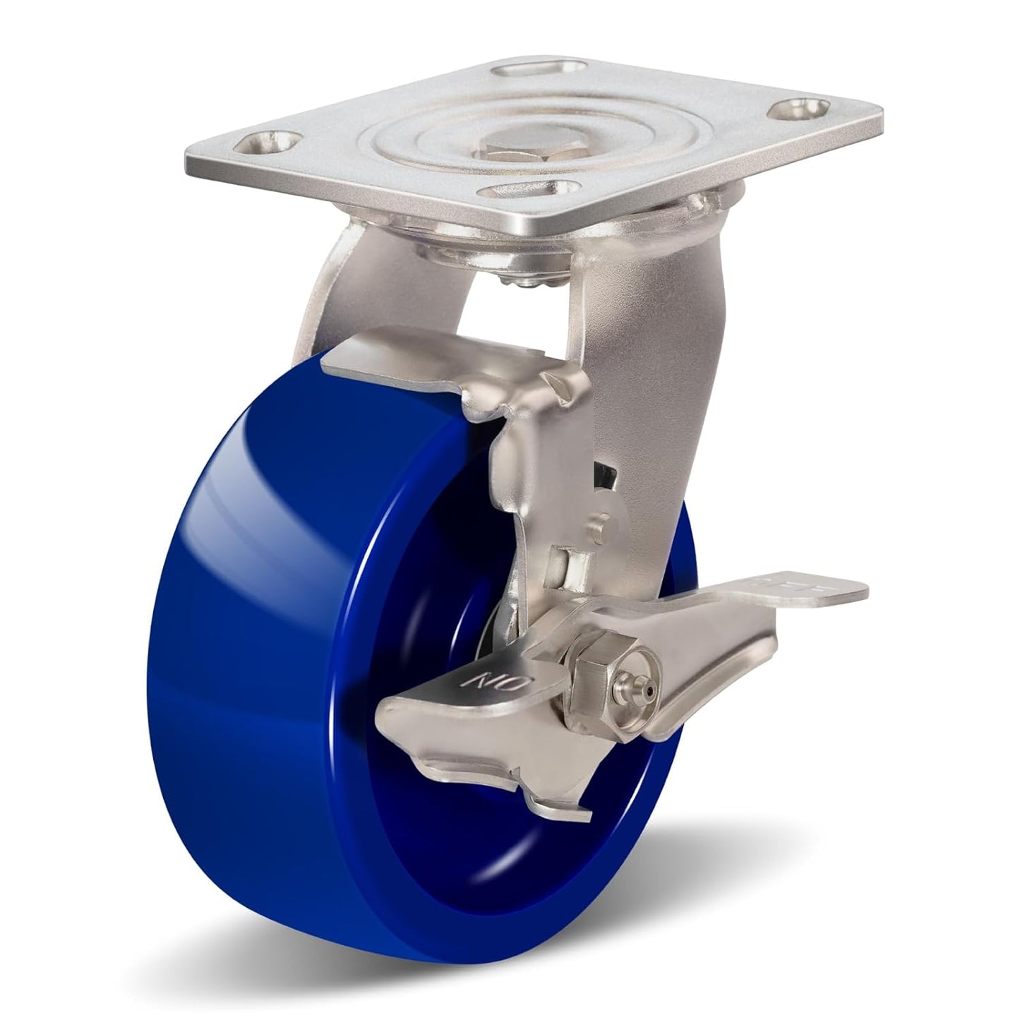 2" Wide Solid Polyurethane Caster (Blue)