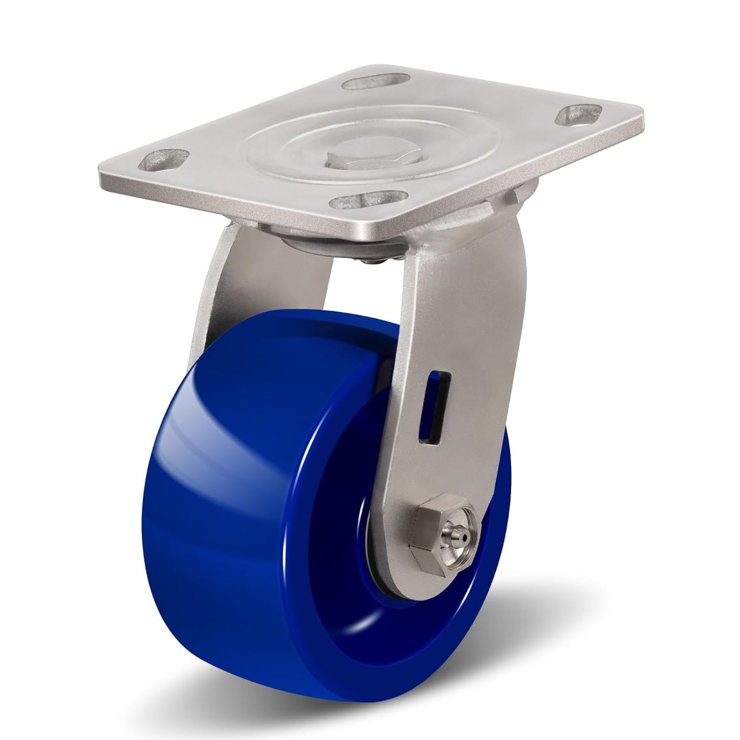 2" Wide Solid Polyurethane Caster (Blue)