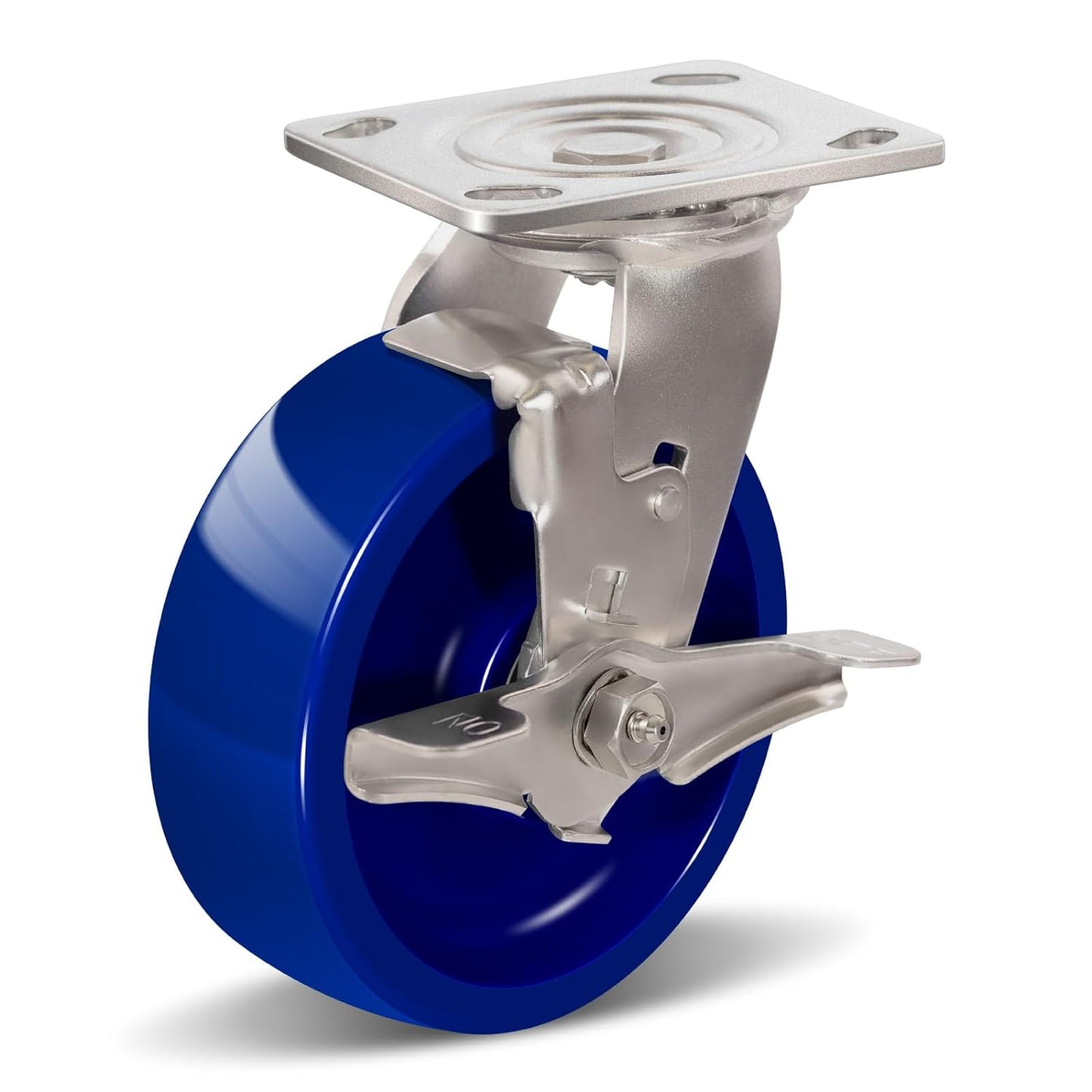 2" Wide Solid Polyurethane Caster (Blue)