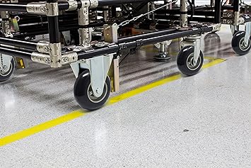 Rubber Balloon Wheel (on Aluminum Core) 6x2", Heavy Duty Industrial Caster Wheels - Set of 4 with 4800 LB Capacity for U-Boat Platform Trucks