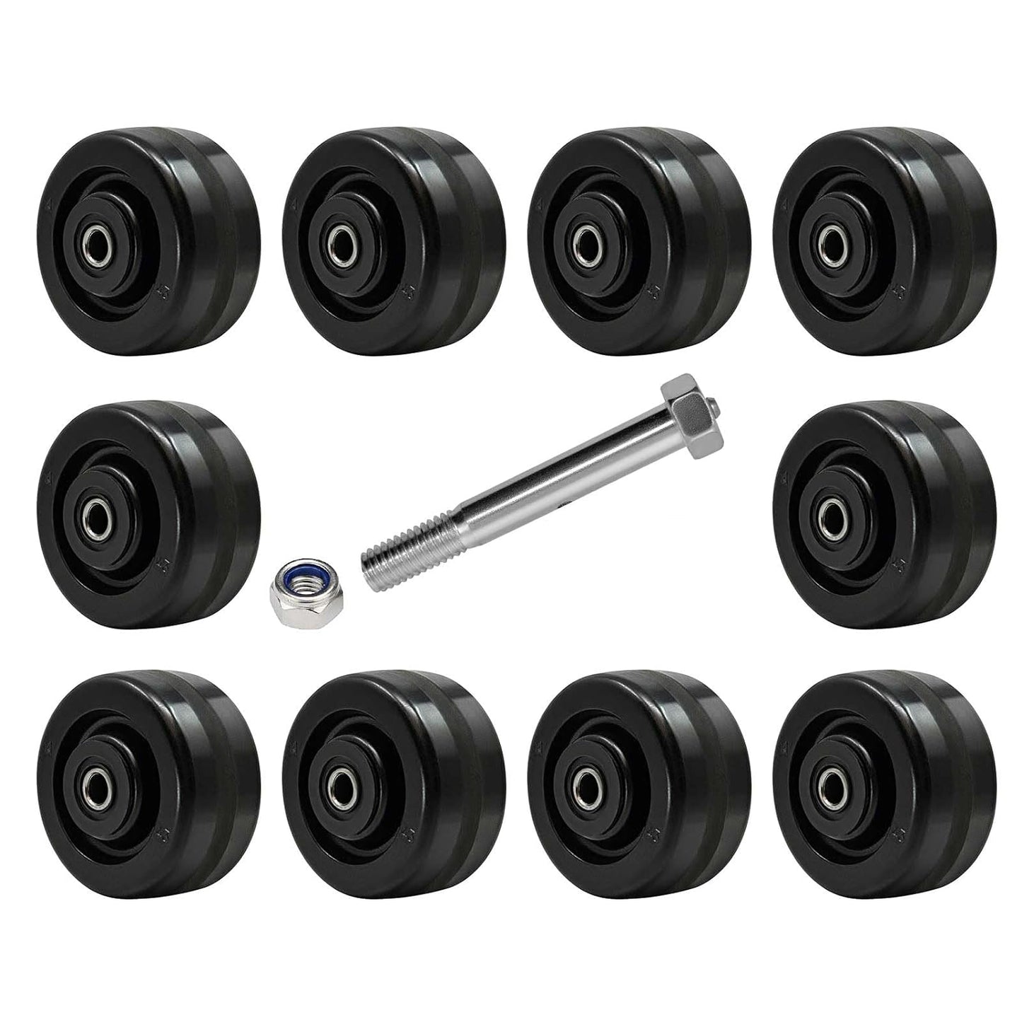 Industrial Casters, Phenolic Wheels-High Temperature Resistance: -50f to +250f, Roller Bearing-1/2" Bore
