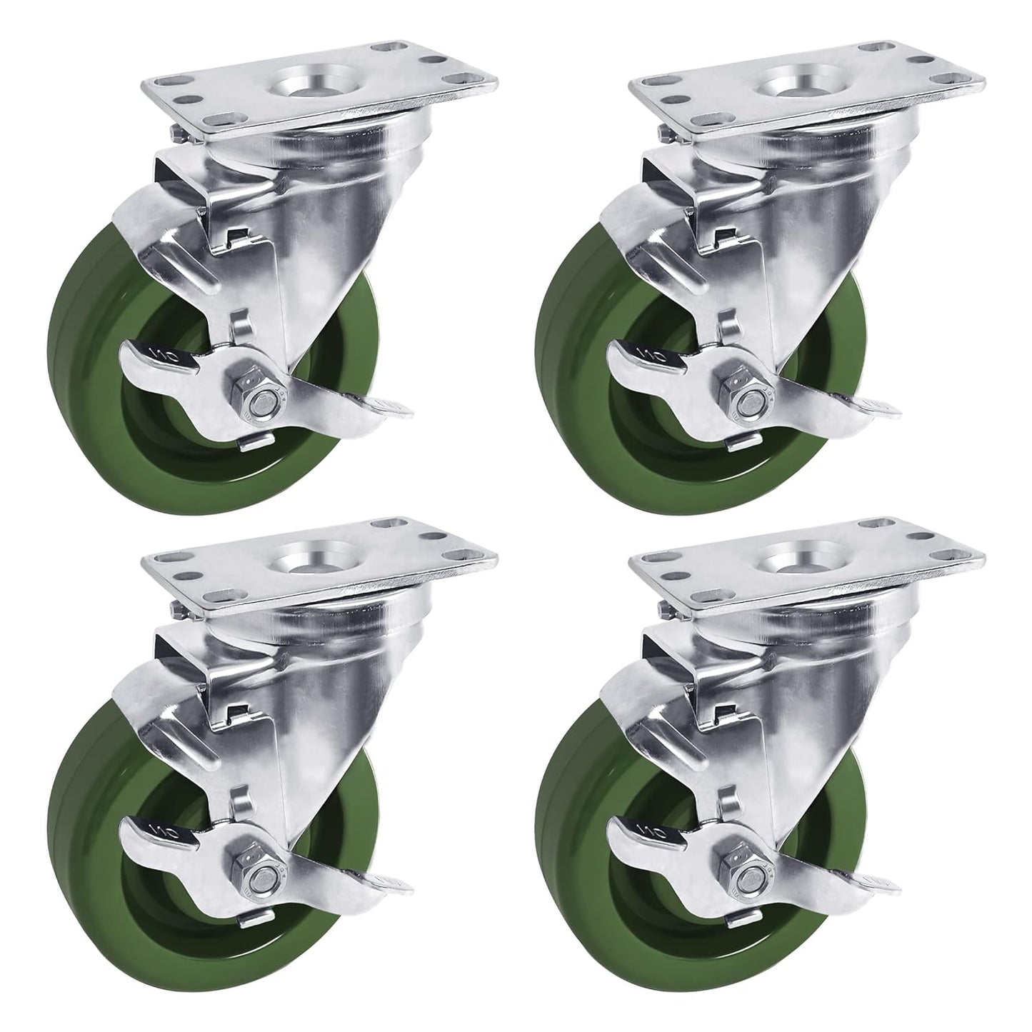 4"X1.5" Heavy Duty Casters-High Temperature Oven Rack Casters, Industrial casters Total Load Capacity 2800LB