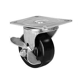 3 INCH Heavy Duty Swivel Caster, Hard Rubber Furniture Castors for Moving Dolly, Utility Cart Replace Plate Caster Wheels- 4 Pack, Loading Capacity 1200 Lbs