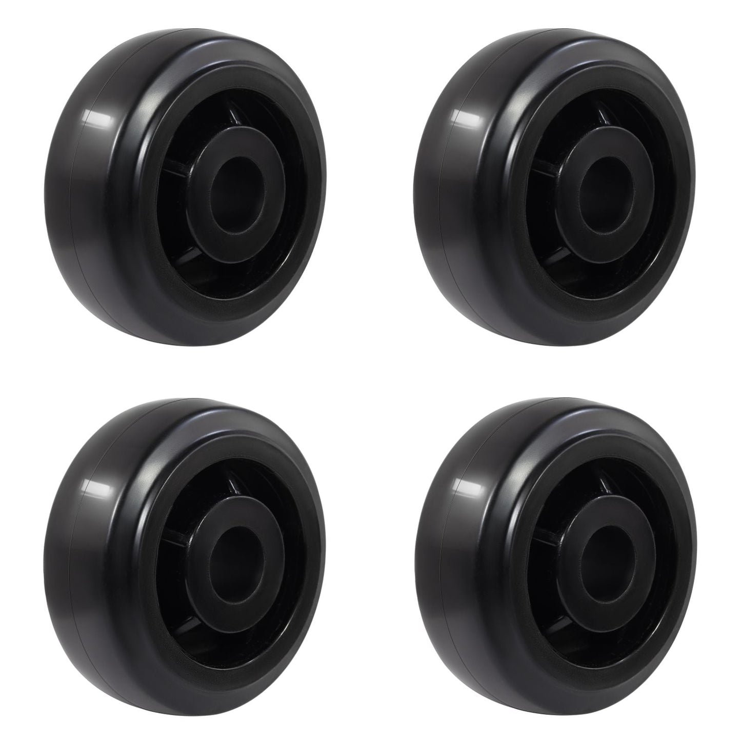 Thermoplastic Rubber Tread specially bonded to a high-impact glass-filled nylon core, 1-3/16"bore, Floor protective and helps absorb shocks,load capacity same as Rubber cast iron wheel, durometer: 80 Shore A(+-5), temperature range:-40 F to +180 F