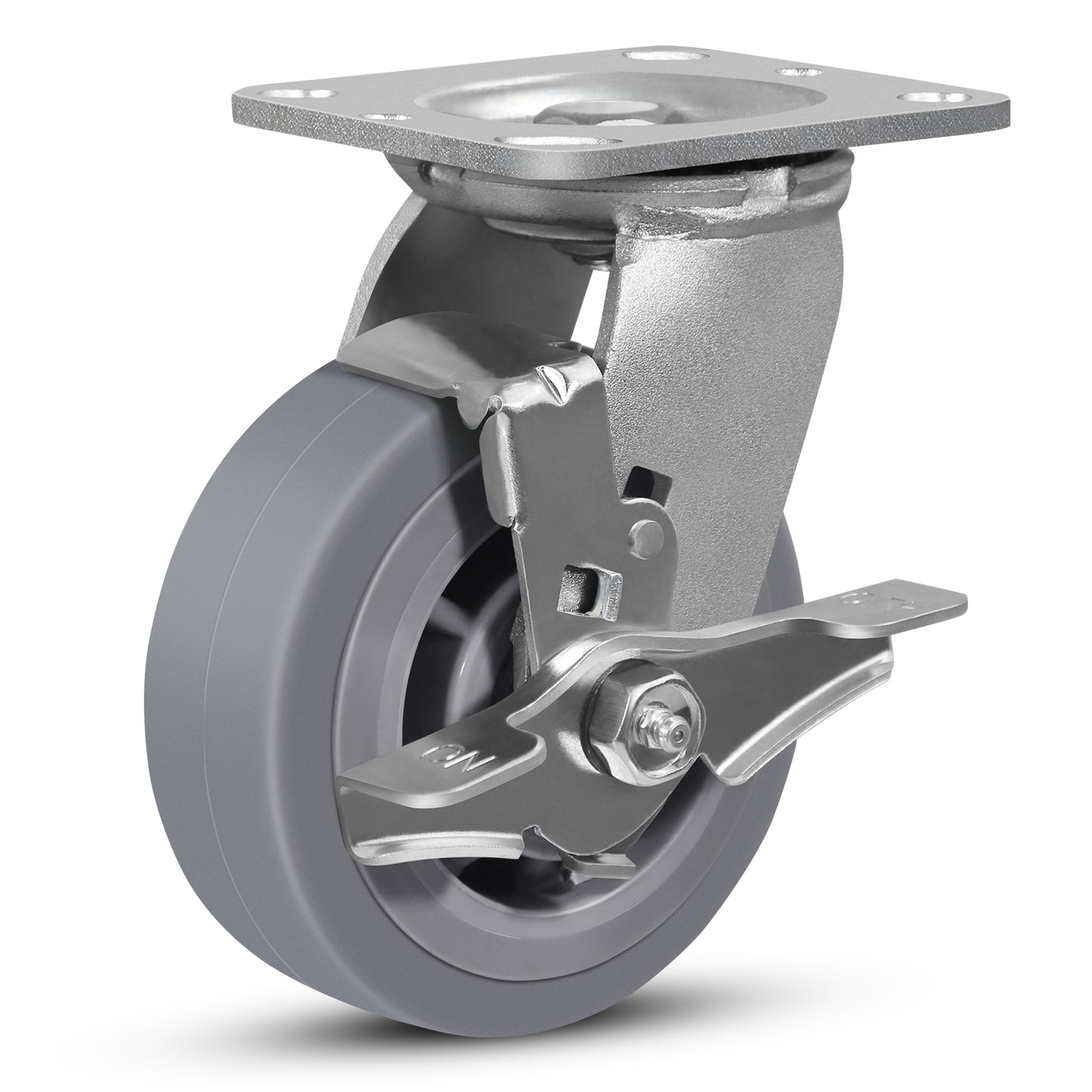 Heavy Duty Industrial Casters, Casters Set of 4,Thermoplastic Rubber Caster Wheels for Hotels, Hospitals and School Carts
