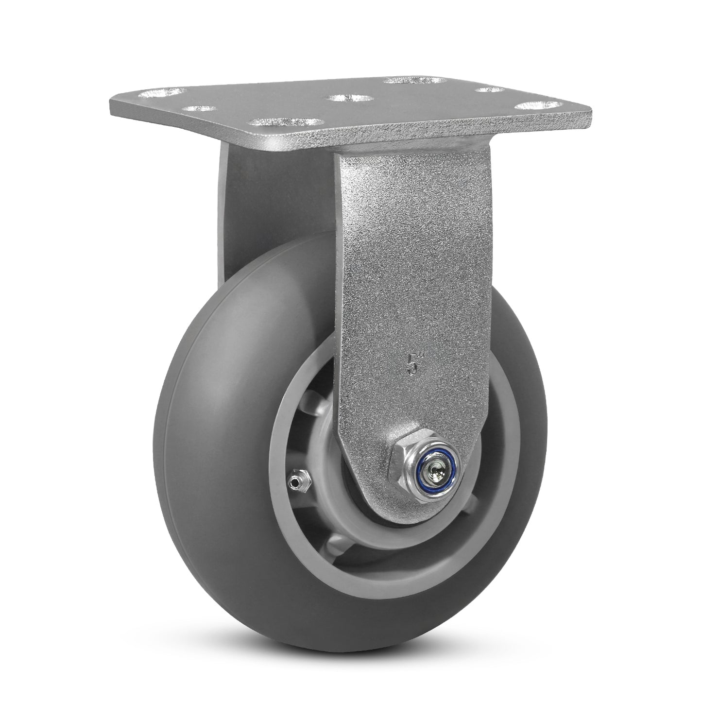 Crowned Thermoplastic Rubber Caster Wheels,2000lbs Capacity Set of 4,Industrial casters for Drywall/Sheetrock Carts & Dollies, 2 Brake & 2 Rigid