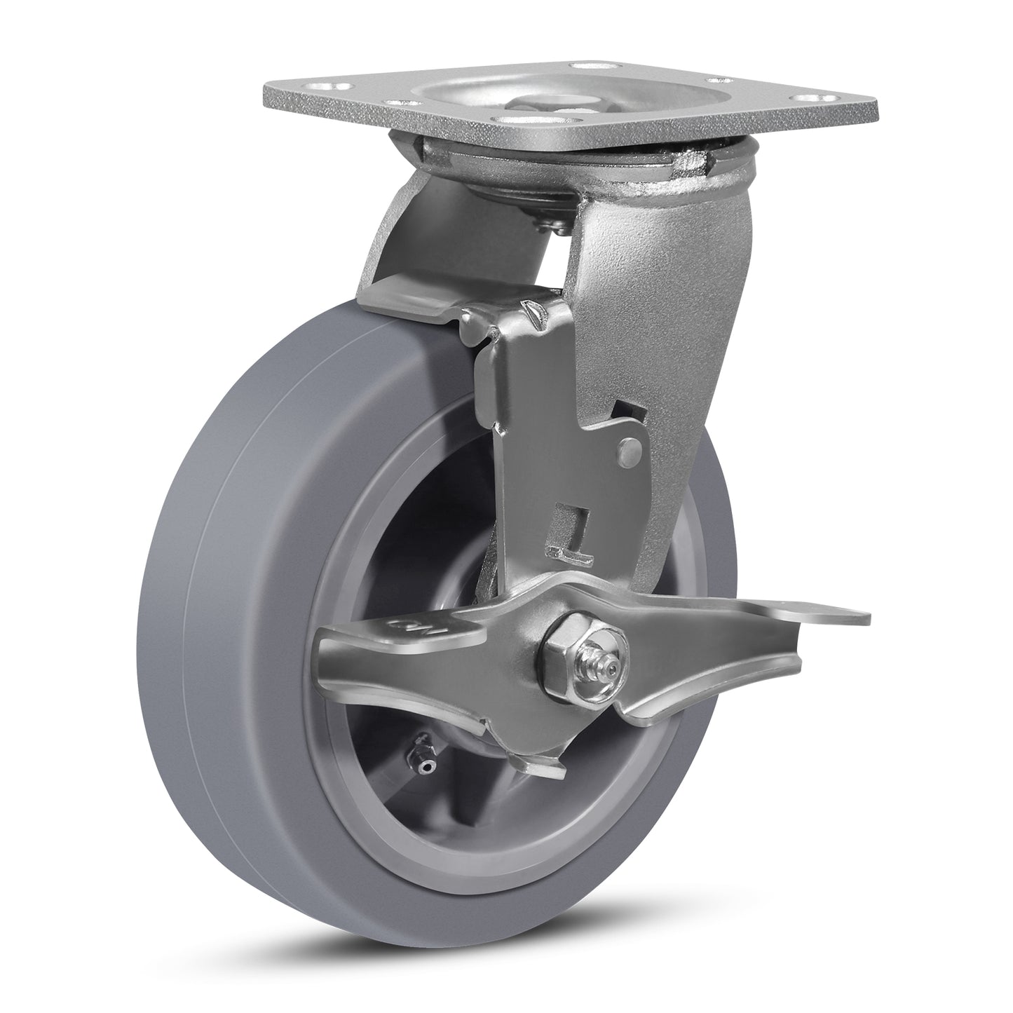 Heavy Duty Industrial Casters, Casters Set of 4,Thermoplastic Rubber Caster Wheels for Hotels, Hospitals and School Carts