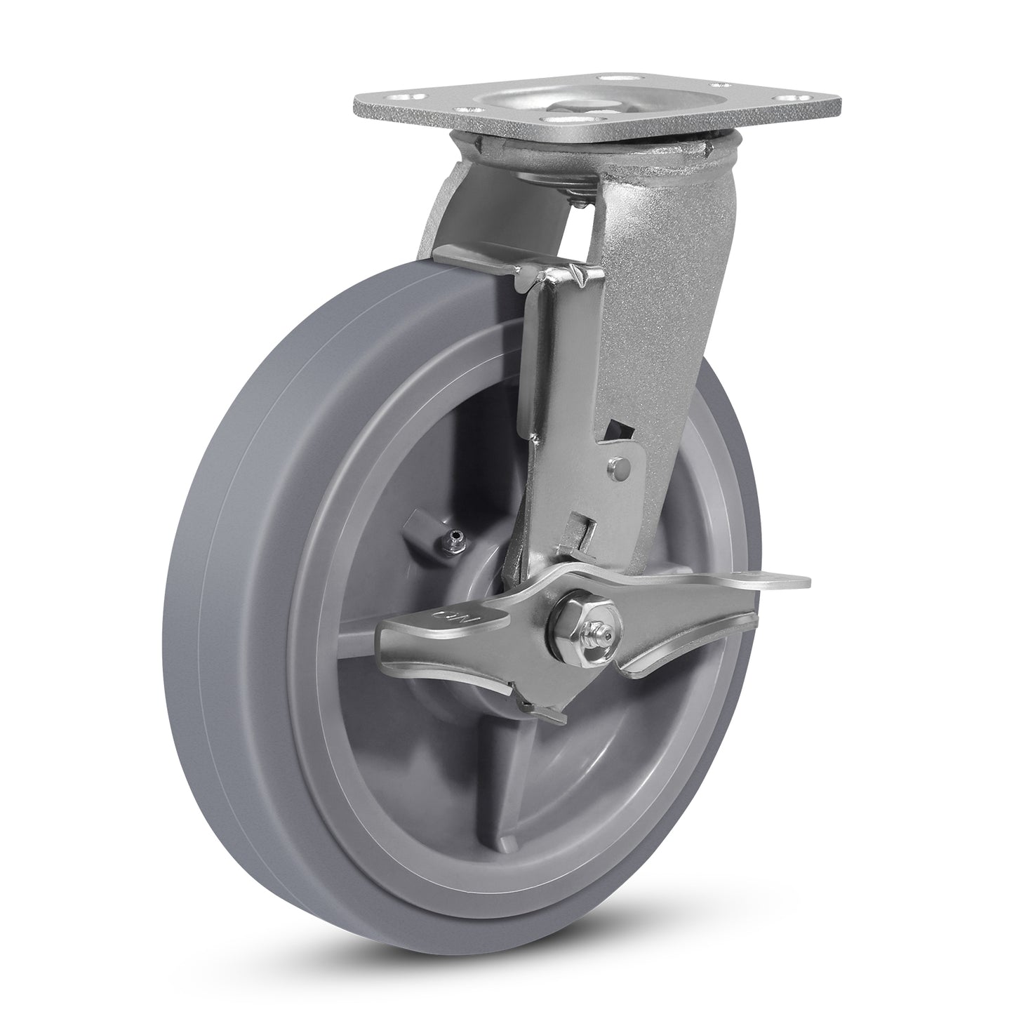 Heavy Duty Industrial Casters, Casters Set of 4,Thermoplastic Rubber Caster Wheels for Hotels, Hospitals and School Carts