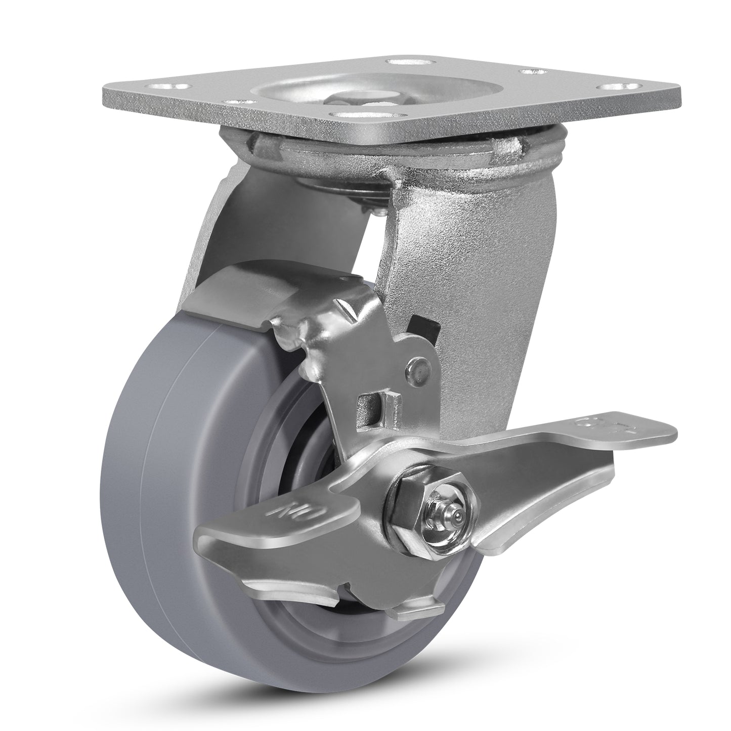 Heavy Duty Industrial Casters, Casters Set of 4,Thermoplastic Rubber Caster Wheels for Hotels, Hospitals and School Carts