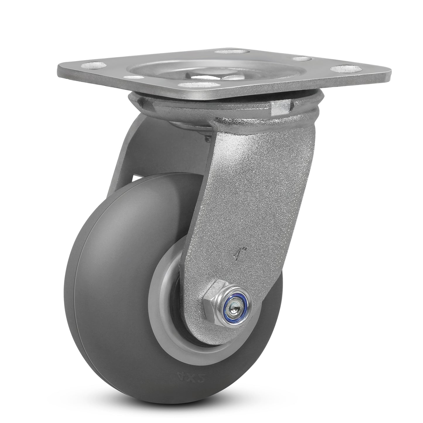 Heavy Duty Casters, Crowned Thermoplastic Rubber Wheels, Industrial Casters for Drywall/Sheetrock Carts & Dollies, Secure Maneuverability