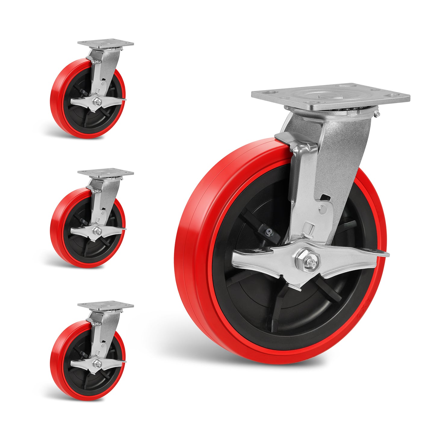 Heavy Duty Casters , Industrial Polyurethane Casters ,Caster Wheels for Schools, Laboratories
