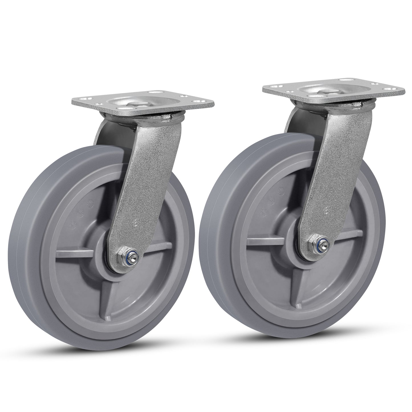 Heavy Duty Industrial Casters, Casters Set of 4,Thermoplastic Rubber Caster Wheels for Hotels, Hospitals and School Carts