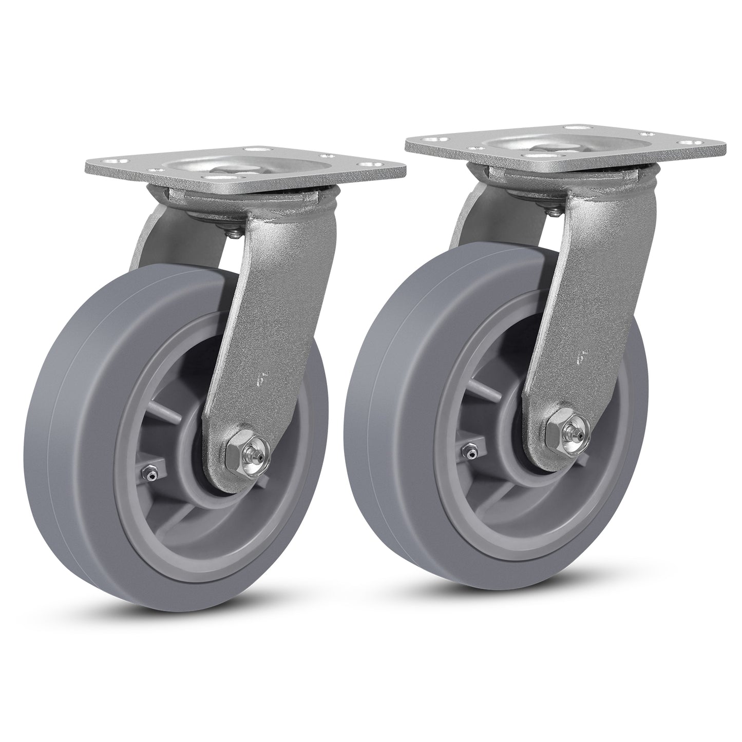 Heavy Duty Industrial Casters, Casters Set of 4,Thermoplastic Rubber Caster Wheels for Hotels, Hospitals and School Carts