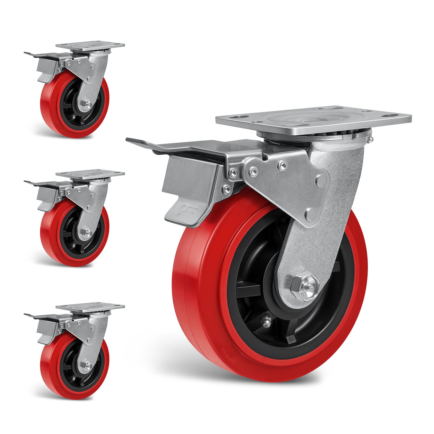 Heavy Duty Casters , Industrial Polyurethane Casters ,Caster Wheels for Schools, Laboratories