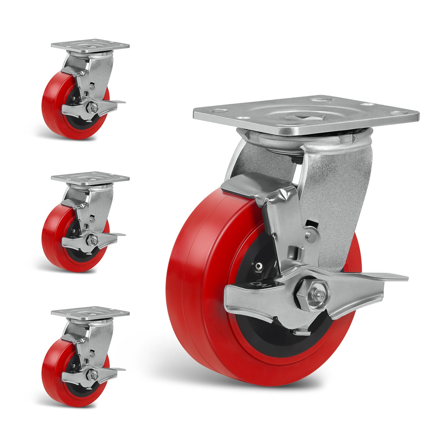 Heavy Duty Casters , Industrial Polyurethane Casters ,Caster Wheels for Schools, Laboratories