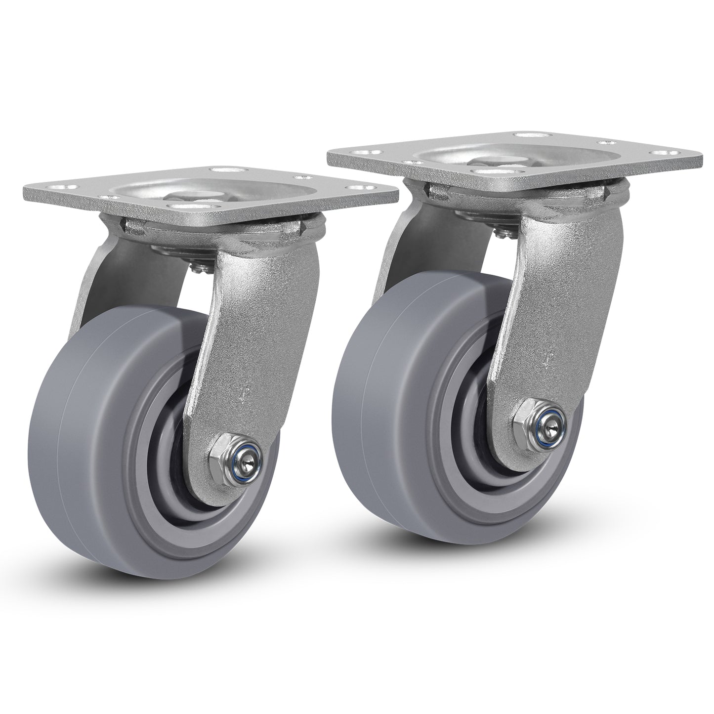 Heavy Duty Industrial Casters, Casters Set of 4,Thermoplastic Rubber Caster Wheels for Hotels, Hospitals and School Carts