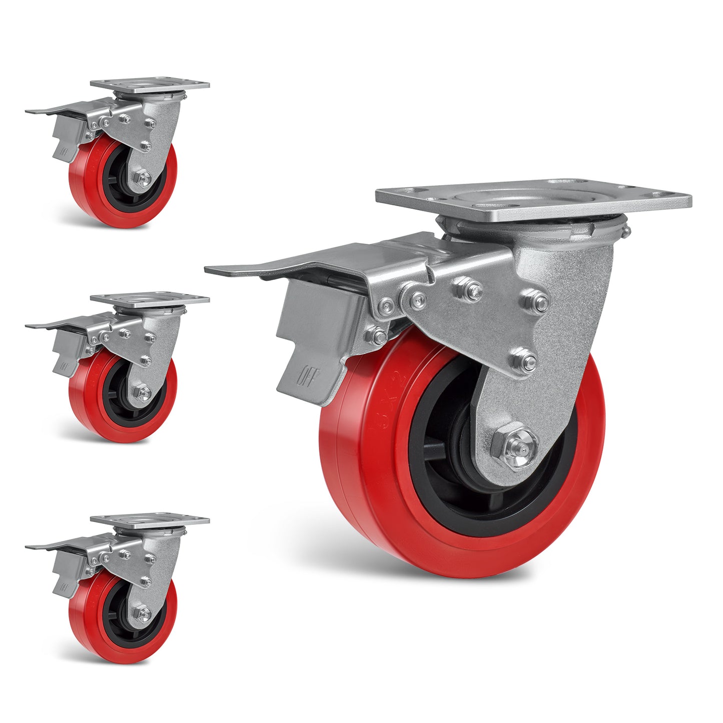 Heavy Duty Casters , Industrial Polyurethane Casters ,Caster Wheels for Schools, Laboratories