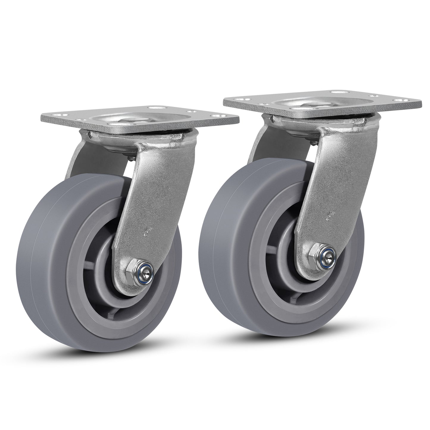 Heavy Duty Industrial Casters, Casters Set of 4,Thermoplastic Rubber Caster Wheels for Hotels, Hospitals and School Carts