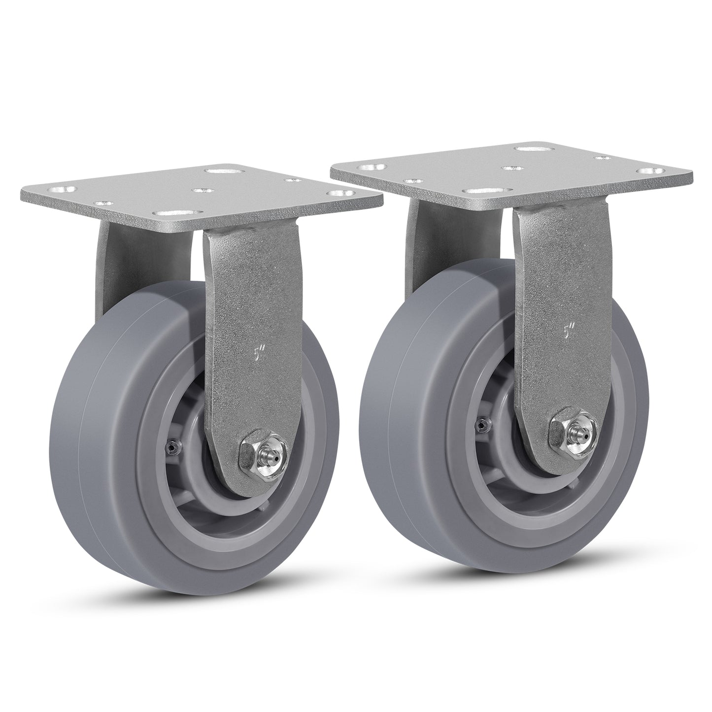 Heavy Duty Industrial Casters, Casters Set of 4,Thermoplastic Rubber Caster Wheels for Hotels, Hospitals and School Carts