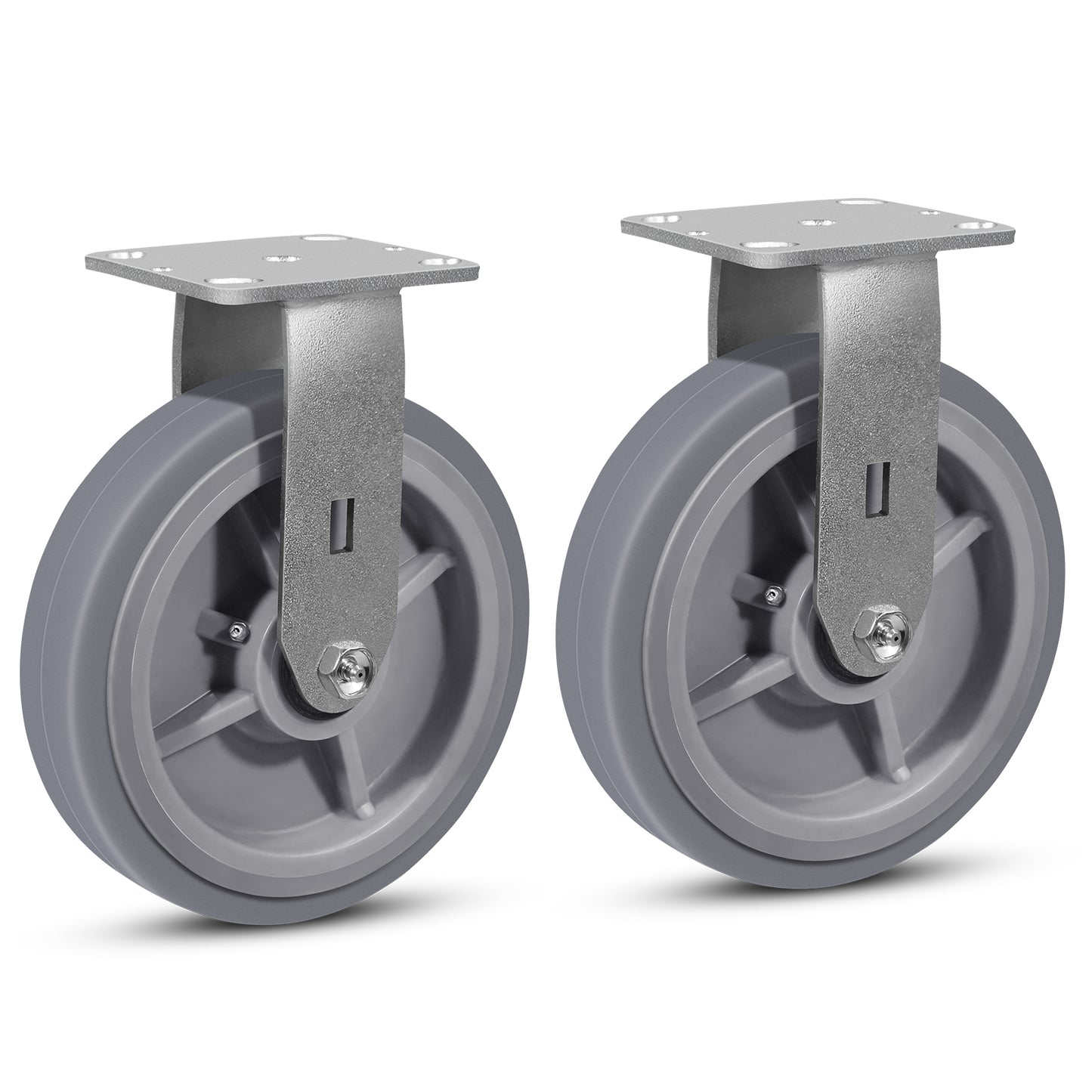 Heavy Duty Industrial Casters, Casters Set of 4,Thermoplastic Rubber Caster Wheels for Hotels, Hospitals and School Carts