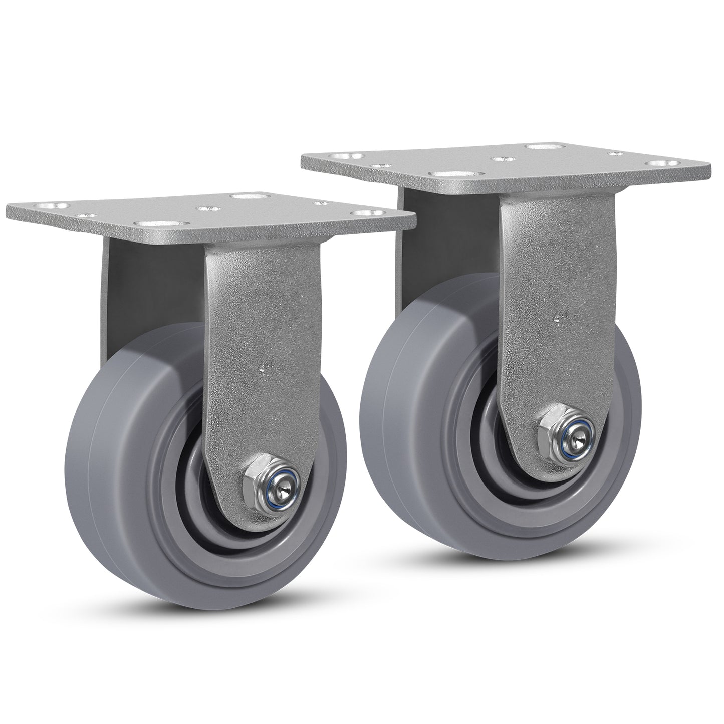 Heavy Duty Industrial Casters, Casters Set of 4,Thermoplastic Rubber Caster Wheels for Hotels, Hospitals and School Carts