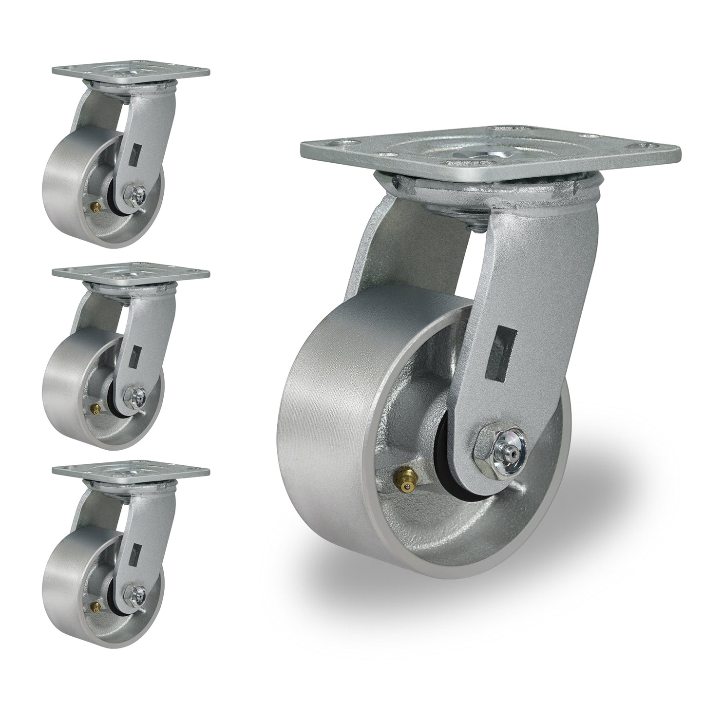 Heavy Duty,Cast Iron Wheel,Steel Casters Capacity up to 1000 Lb. Use for Platform Truck, U-Boat Cart,Workbenches