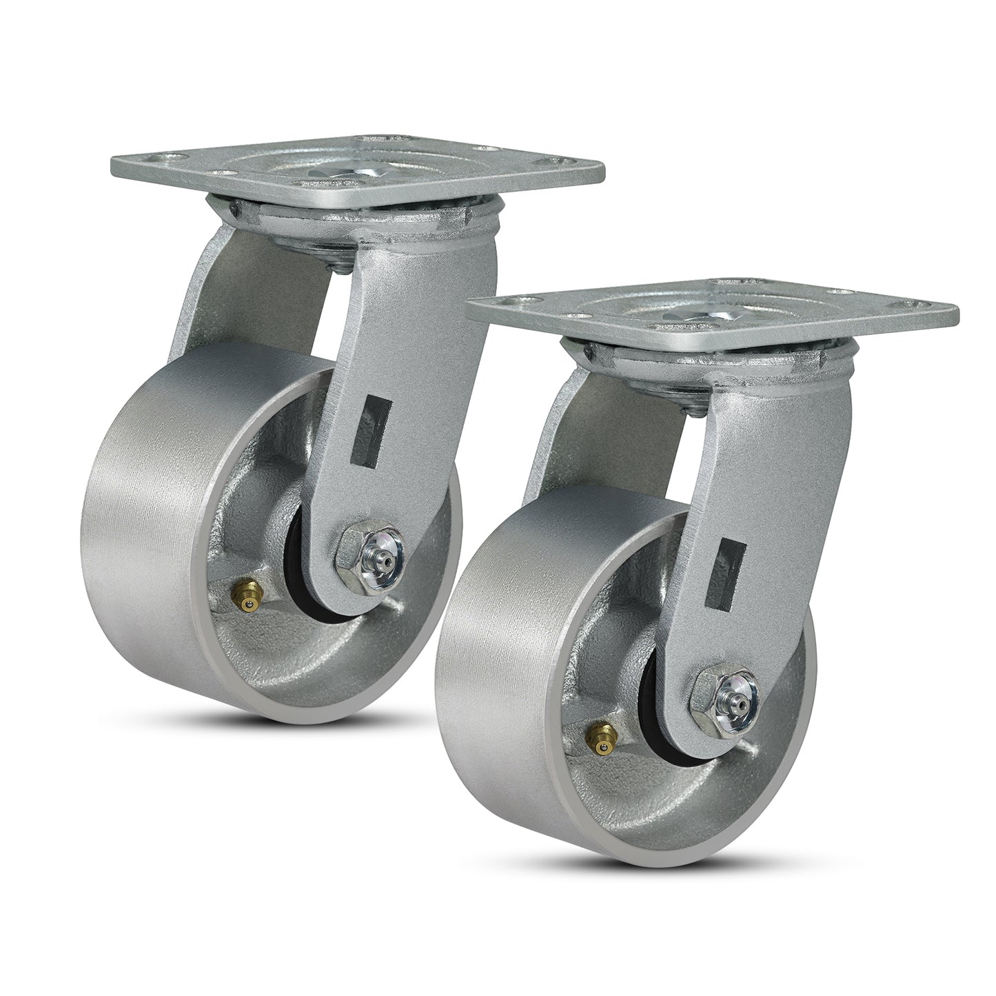 Heavy Duty,Cast Iron Wheel,Steel Casters Capacity up to 1000 Lb. Use for Platform Truck, U-Boat Cart,Workbenches