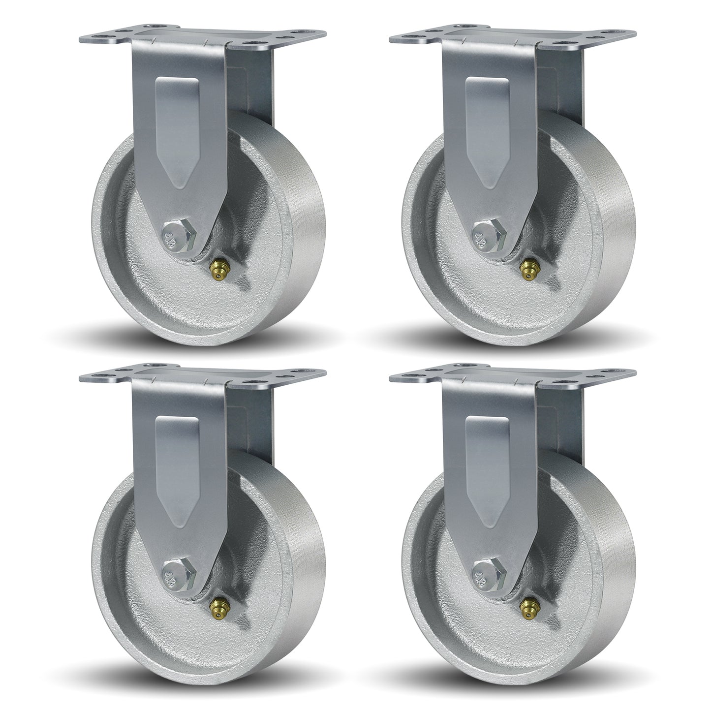 3-5" Caster Wheels Heavy Duty ，Swivel Casters Set of 4, Industrial Plate Casters, Semi Steel Cast Iron Wheels for Furniture,Workbench