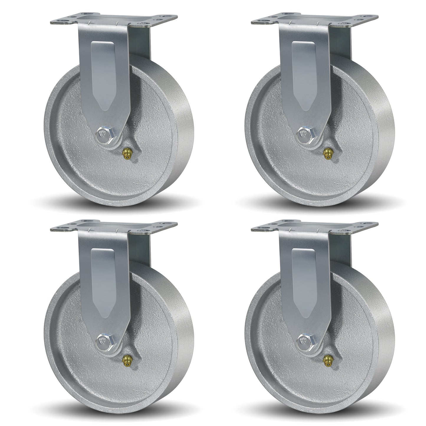 3-5" Caster Wheels Heavy Duty ，Swivel Casters Set of 4, Industrial Plate Casters, Semi Steel Cast Iron Wheels for Furniture,Workbench