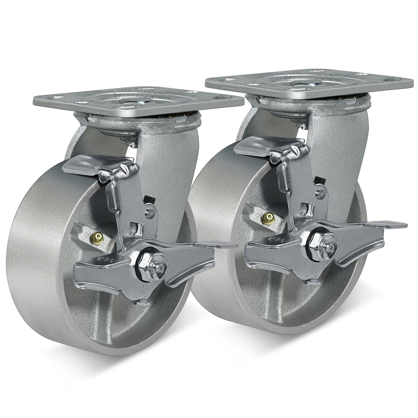 Heavy Duty,Cast Iron Wheel,Steel Casters Capacity up to 1000 Lb. Use for Platform Truck, U-Boat Cart,Workbenches