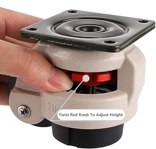 Retractable Leveling Machine Casters - Heavy Duty Machine Retractable Casters- 4 Pack, Loading Capacity 2400 Lbs (2 INCH)