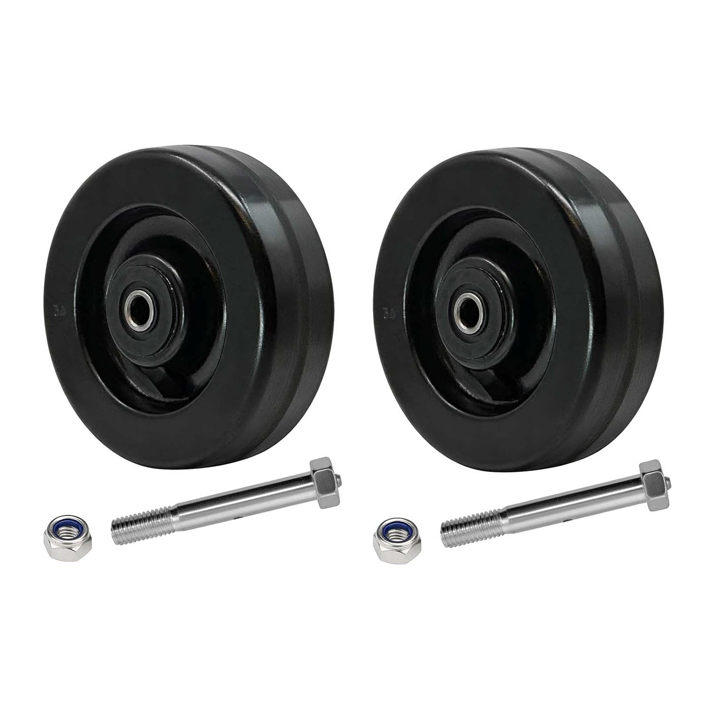 Industrial Casters, Phenolic Wheels-High Temperature Resistance: -50f to +250f, Roller Bearing-1/2" Bore