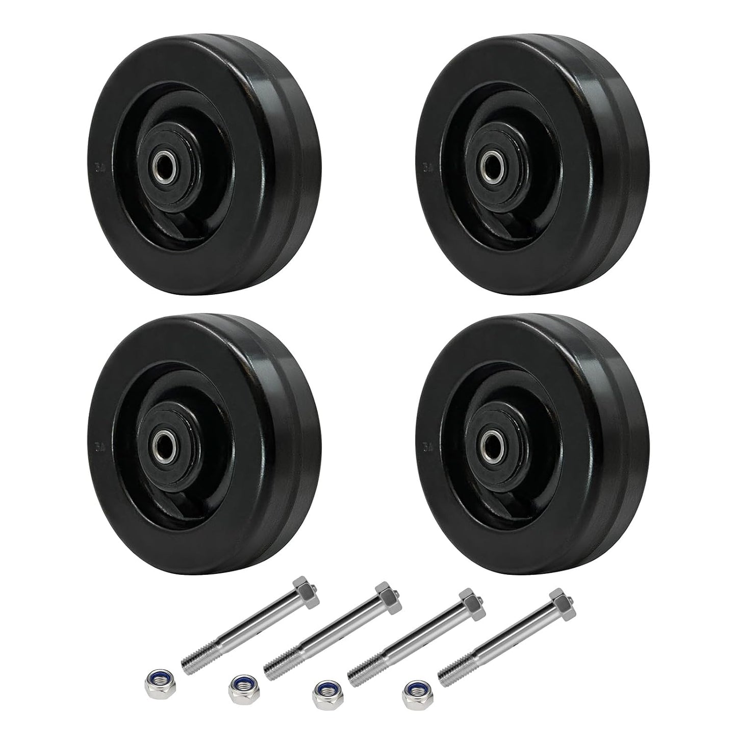 Industrial Casters, Phenolic Wheels-High Temperature Resistance: -50f to +250f, Roller Bearing-1/2" Bore