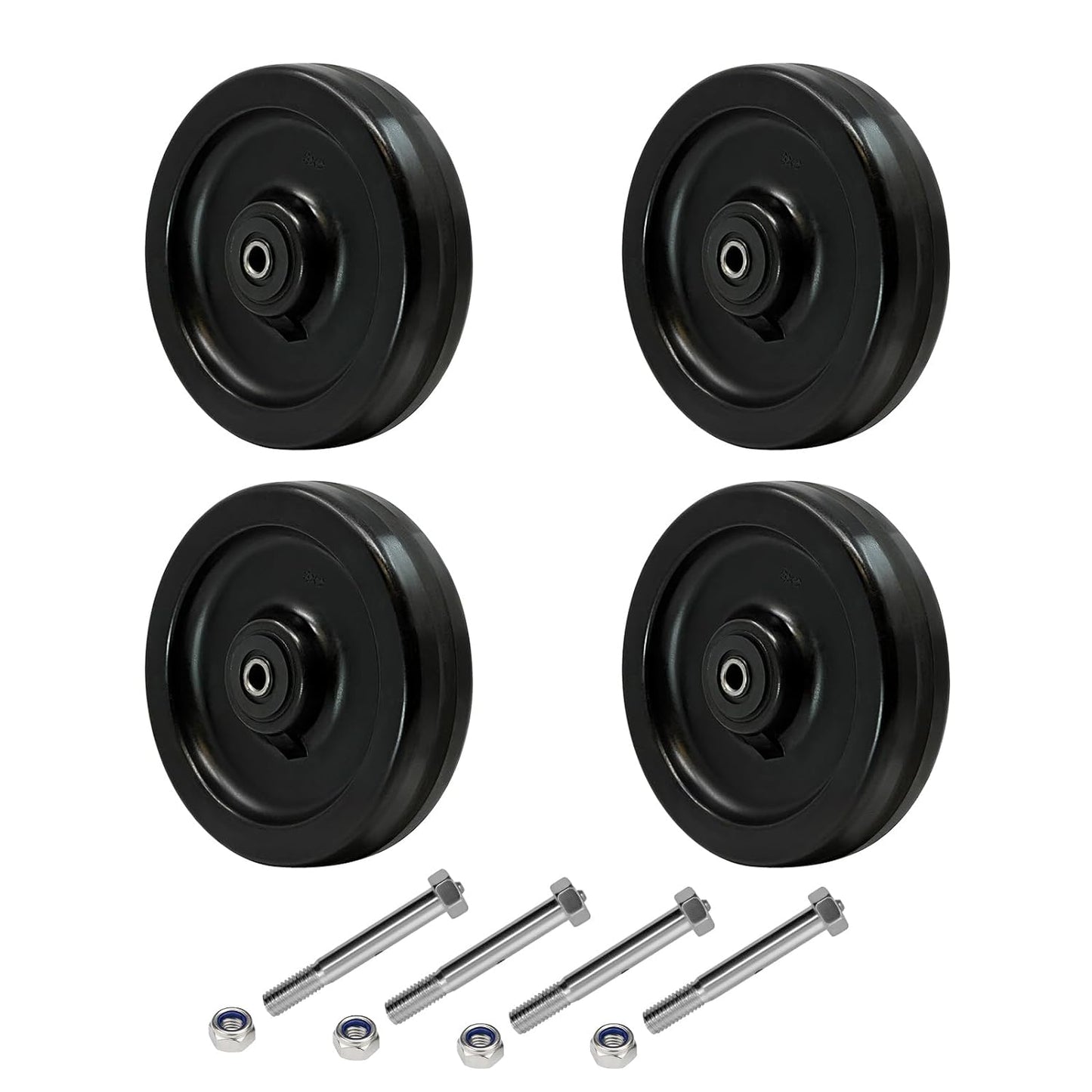 Industrial Casters, Phenolic Wheels-High Temperature Resistance: -50f to +250f, Roller Bearing-1/2" Bore