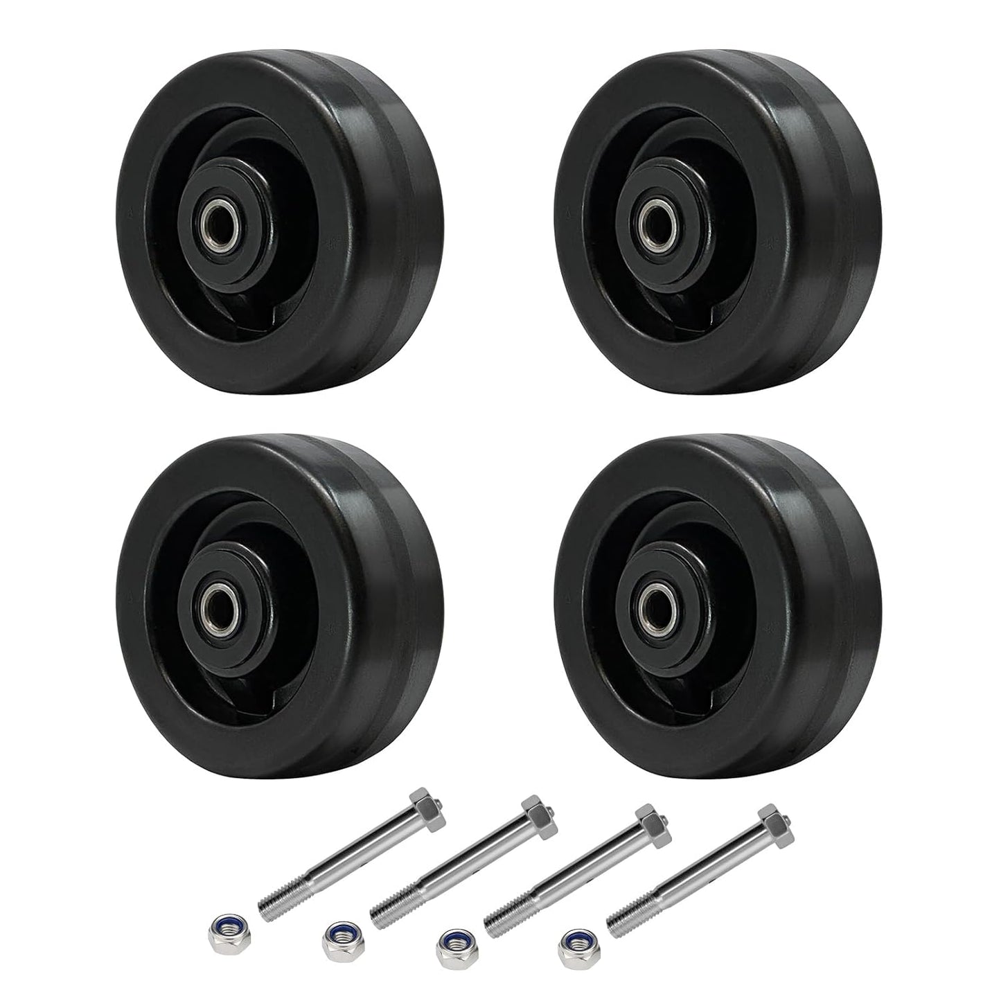 Industrial Casters, Phenolic Wheels-High Temperature Resistance: -50f to +250f, Roller Bearing-1/2" Bore