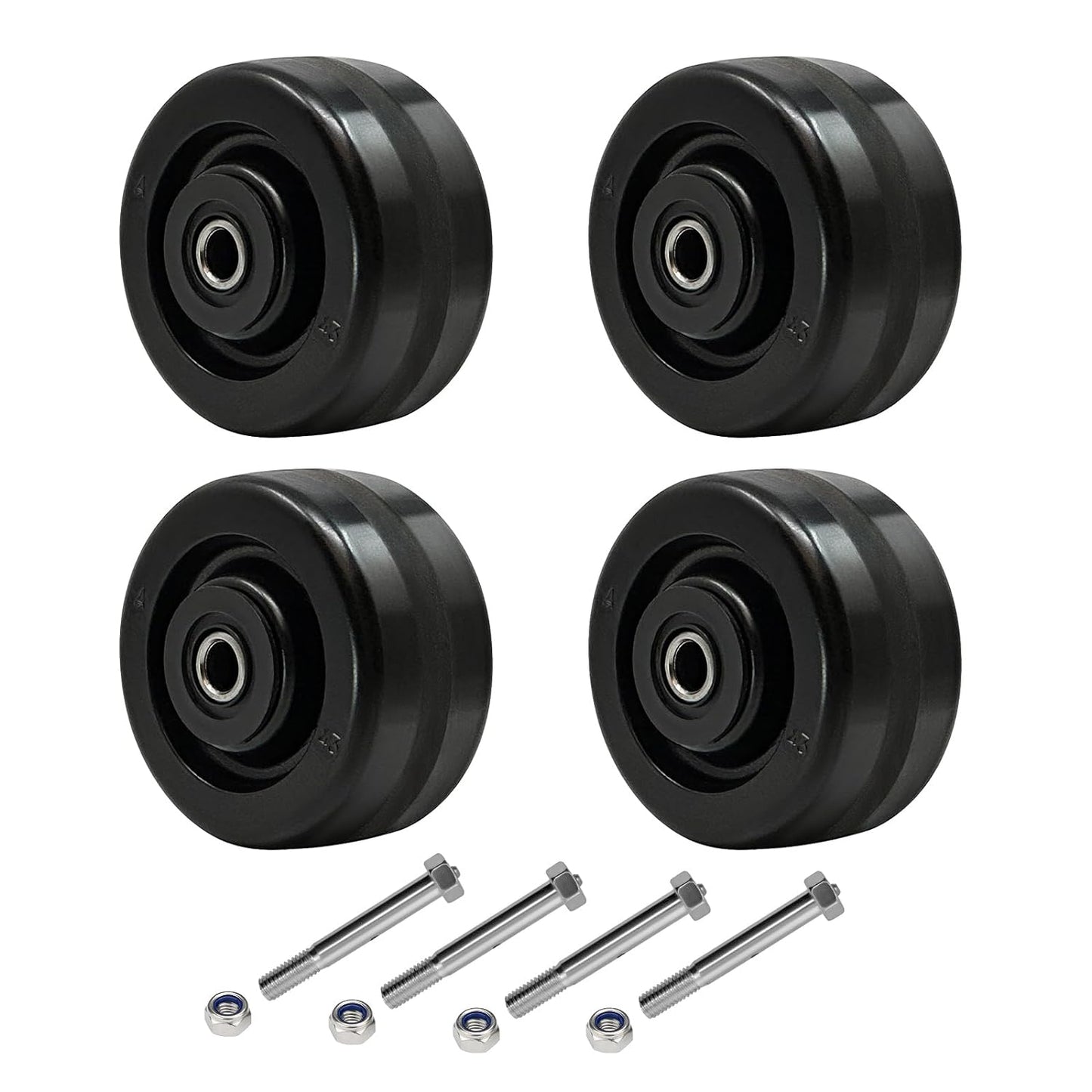 Industrial Casters, Phenolic Wheels-High Temperature Resistance: -50f to +250f, Roller Bearing-1/2" Bore