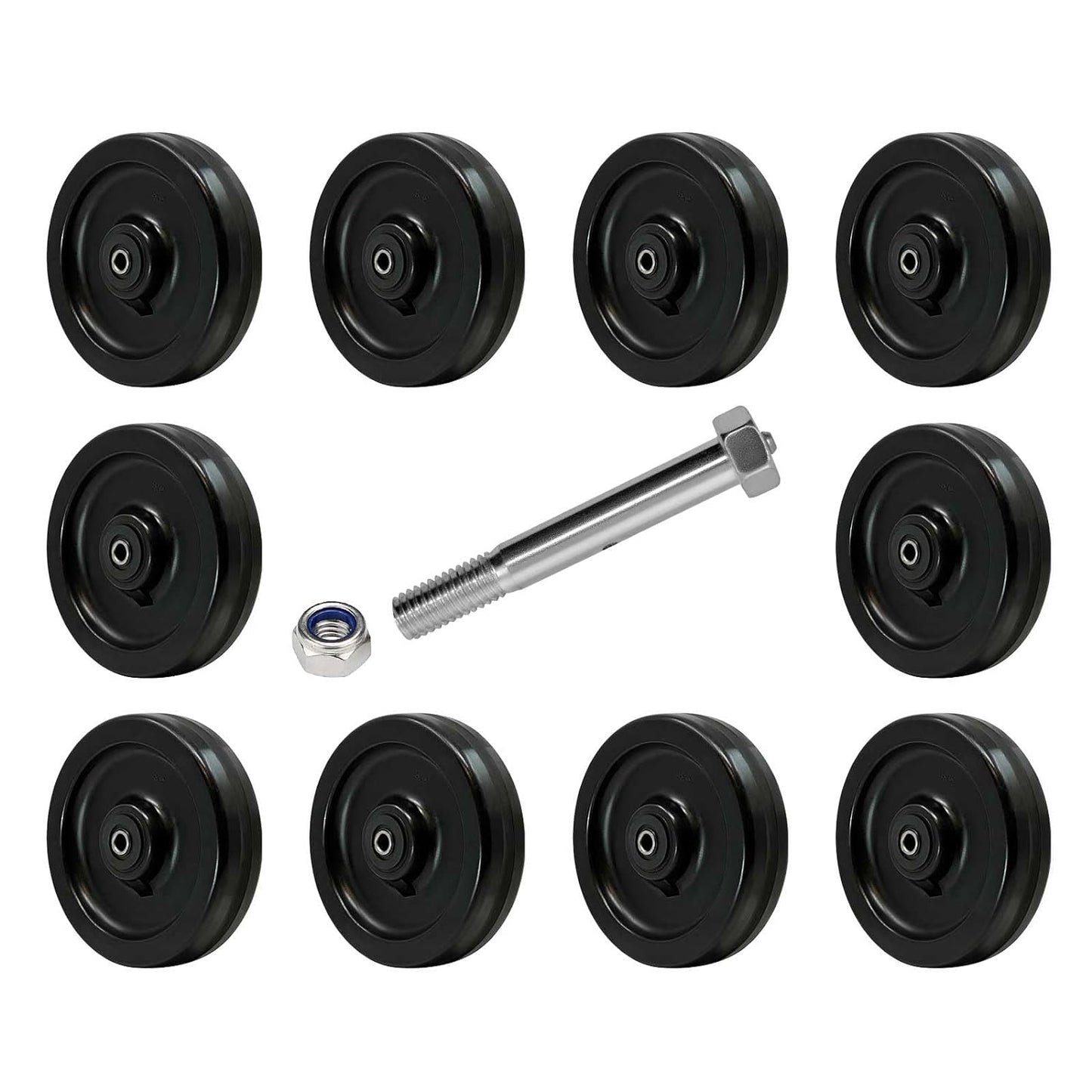 Industrial Casters, Phenolic Wheels-High Temperature Resistance: -50f to +250f, Roller Bearing-1/2" Bore