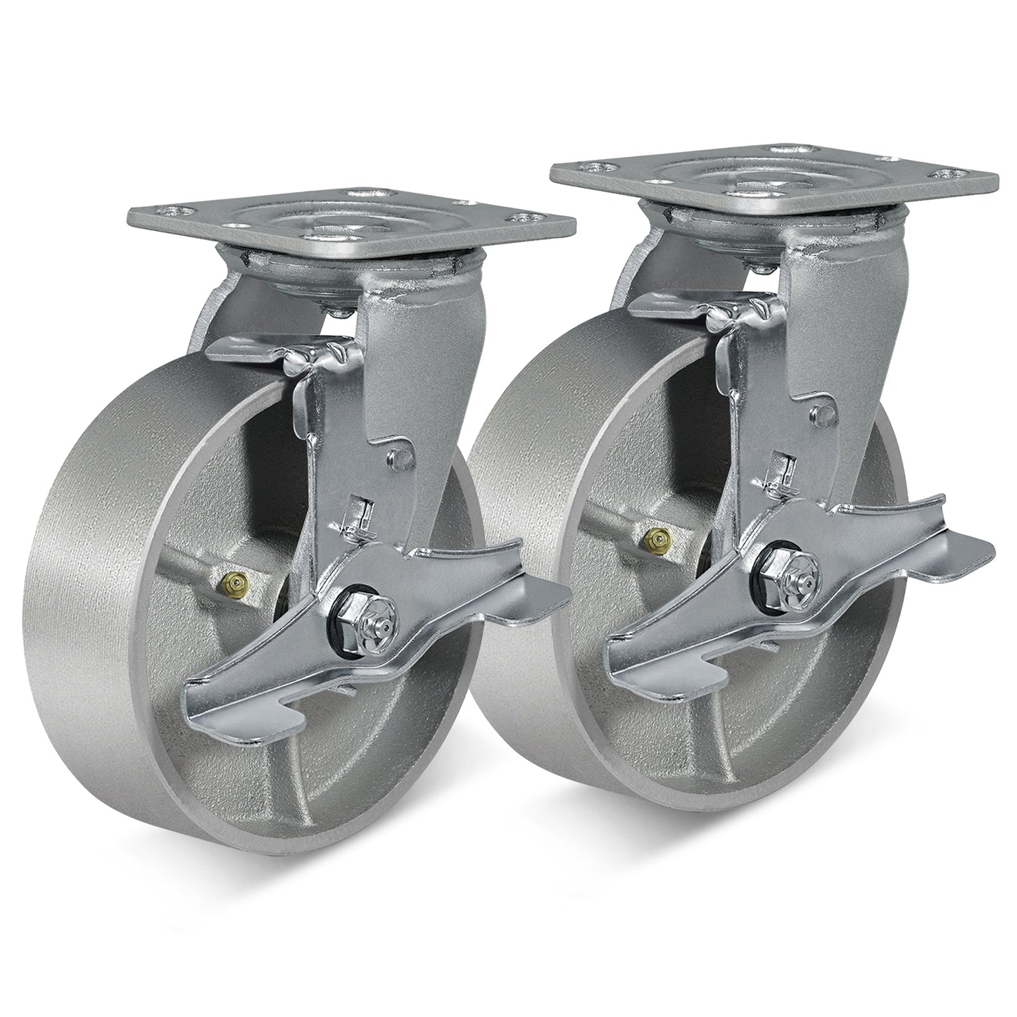 Heavy Duty,Cast Iron Wheel,Steel Casters Capacity up to 1000 Lb. Use for Platform Truck, U-Boat Cart,Workbenches