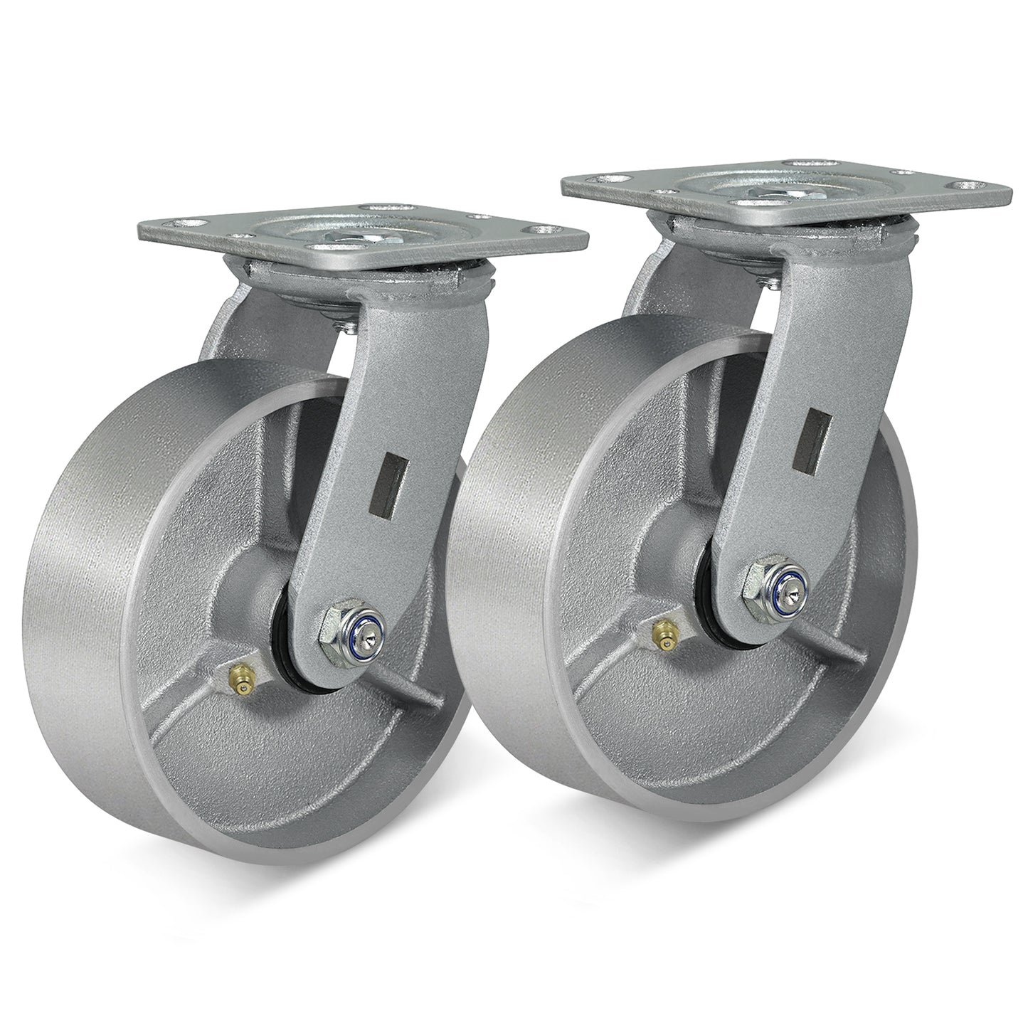 Heavy Duty,Cast Iron Wheel,Steel Casters Capacity up to 1000 Lb. Use for Platform Truck, U-Boat Cart,Workbenches