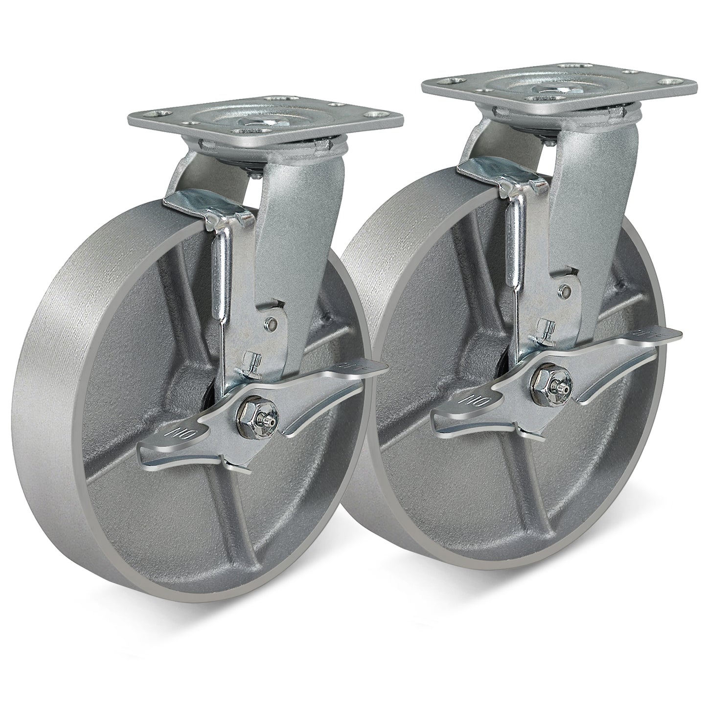 Heavy Duty,Cast Iron Wheel,Steel Casters Capacity up to 1000 Lb. Use for Platform Truck, U-Boat Cart,Workbenches