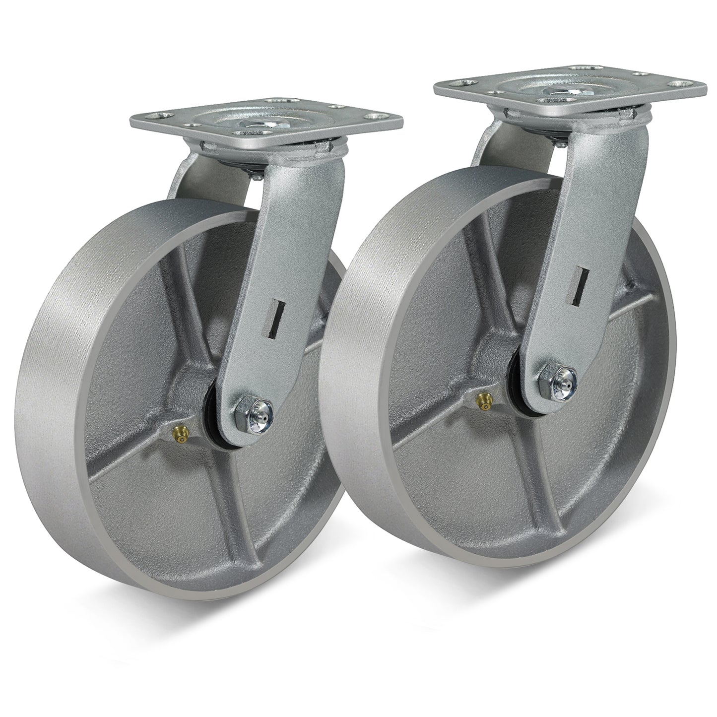 Heavy Duty,Cast Iron Wheel,Steel Casters Capacity up to 1000 Lb. Use for Platform Truck, U-Boat Cart,Workbenches