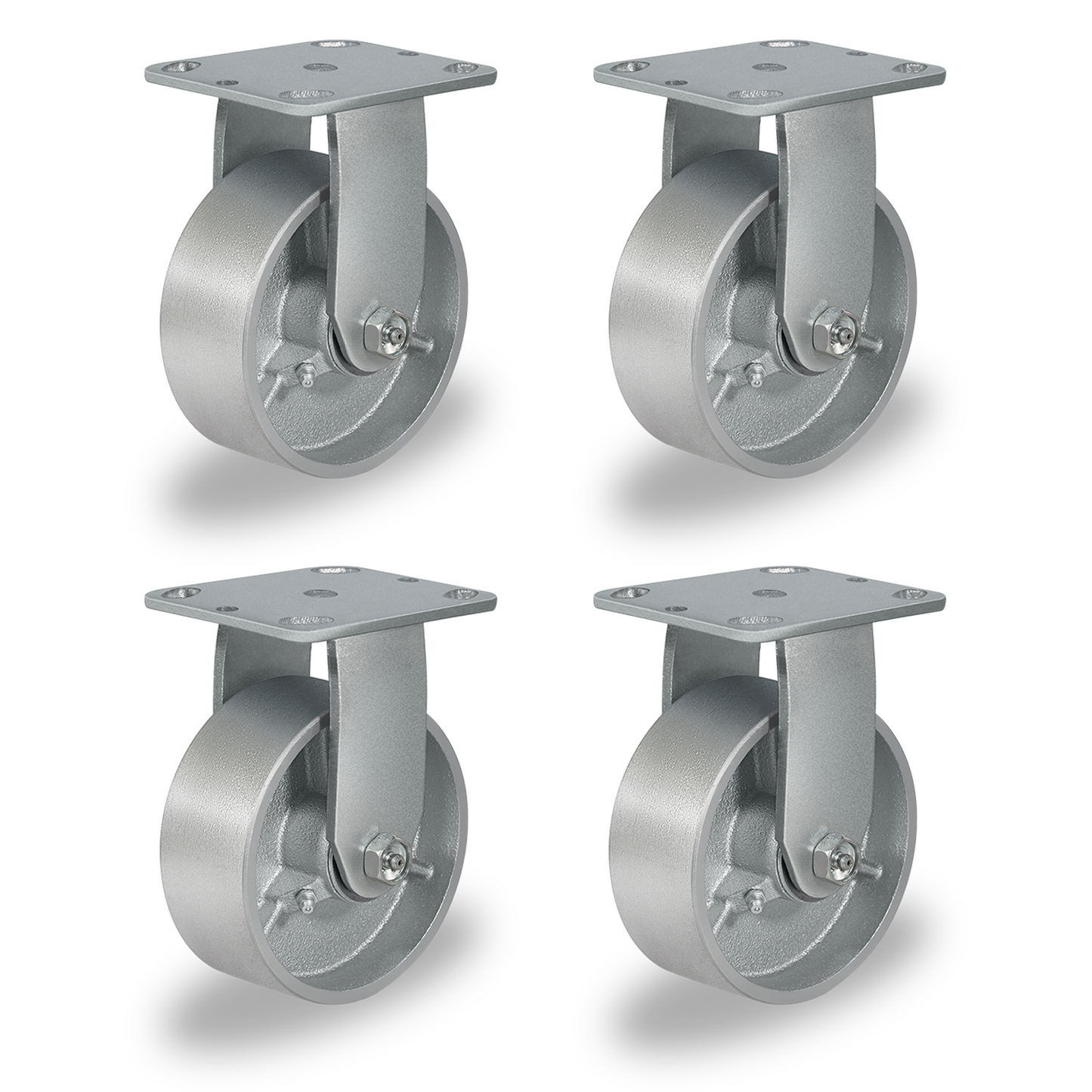 Heavy Duty,Cast Iron Wheel,Steel Casters Capacity up to 1000 Lb. Use for Platform Truck, U-Boat Cart,Workbenches