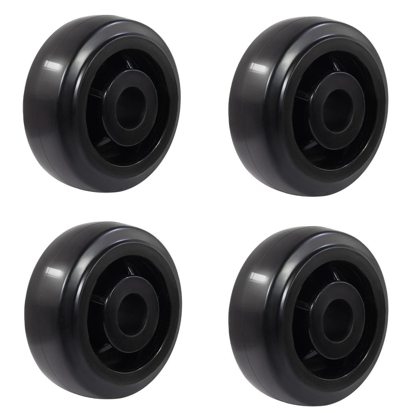 Thermoplastic Rubber Tread specially bonded to a high-impact glass-filled nylon core, 1-3/16"bore, Floor protective and helps absorb shocks,load capacity same as Rubber cast iron wheel, durometer: 80 Shore A(+-5), temperature range:-40 F to +180 F